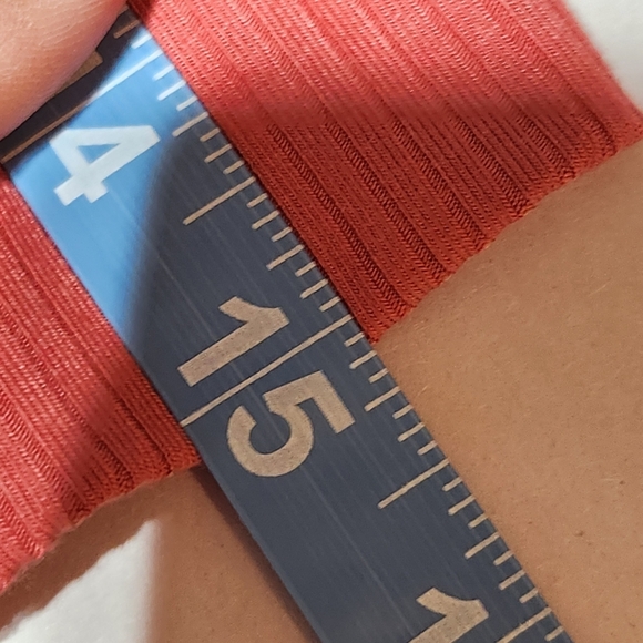 SOFT SURROUNDINGS SALMON PUFF SLEEVE RIBBED HENLEY TOP SZ S - Picture 12 of 12